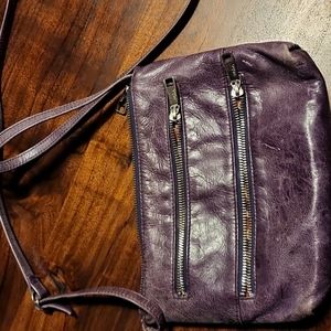 HOBO International Purple Leather Crossbody Bag